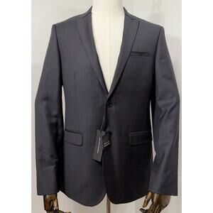 New JEAN-LOUIS SCHERRER Preston Charcoal Gray Suit Formal Blazer Jacket 40/48
